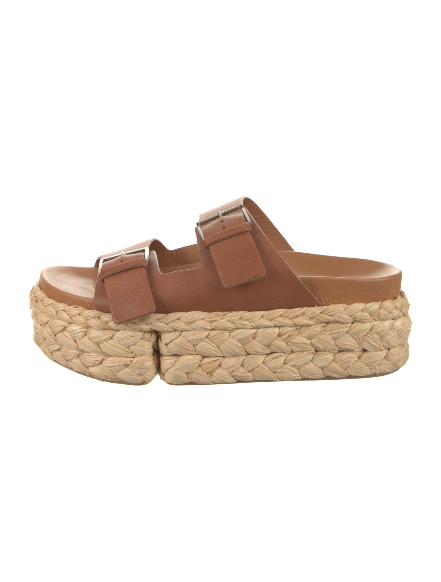 Robert Clergerie Leather Braided Accents Espadrilles