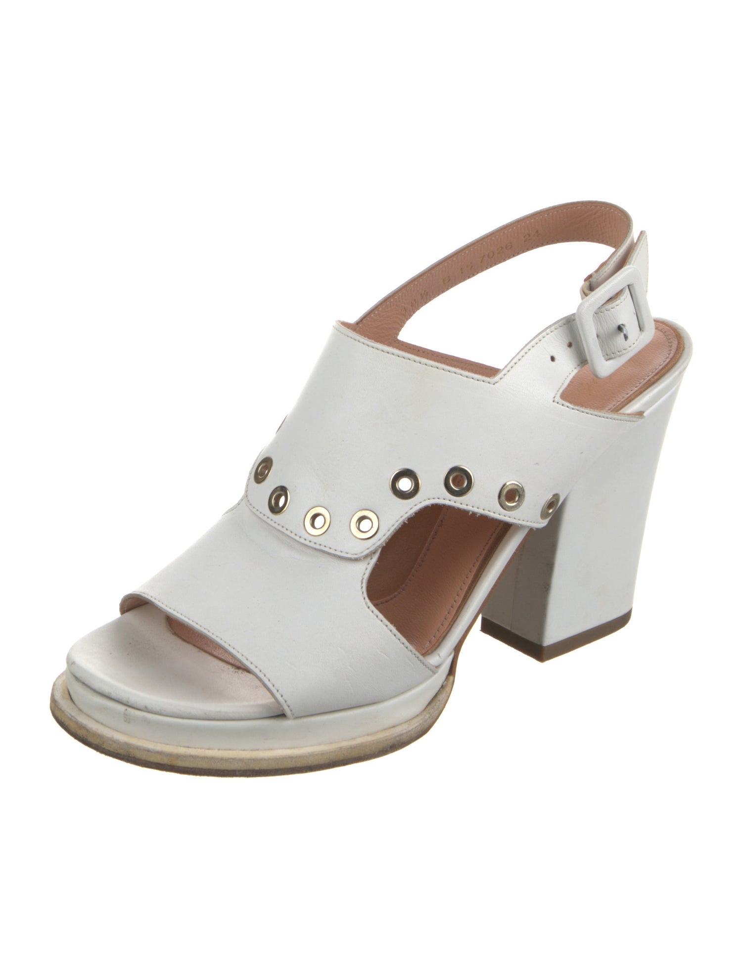 Robert Clergerie Leather Slingback Sandals