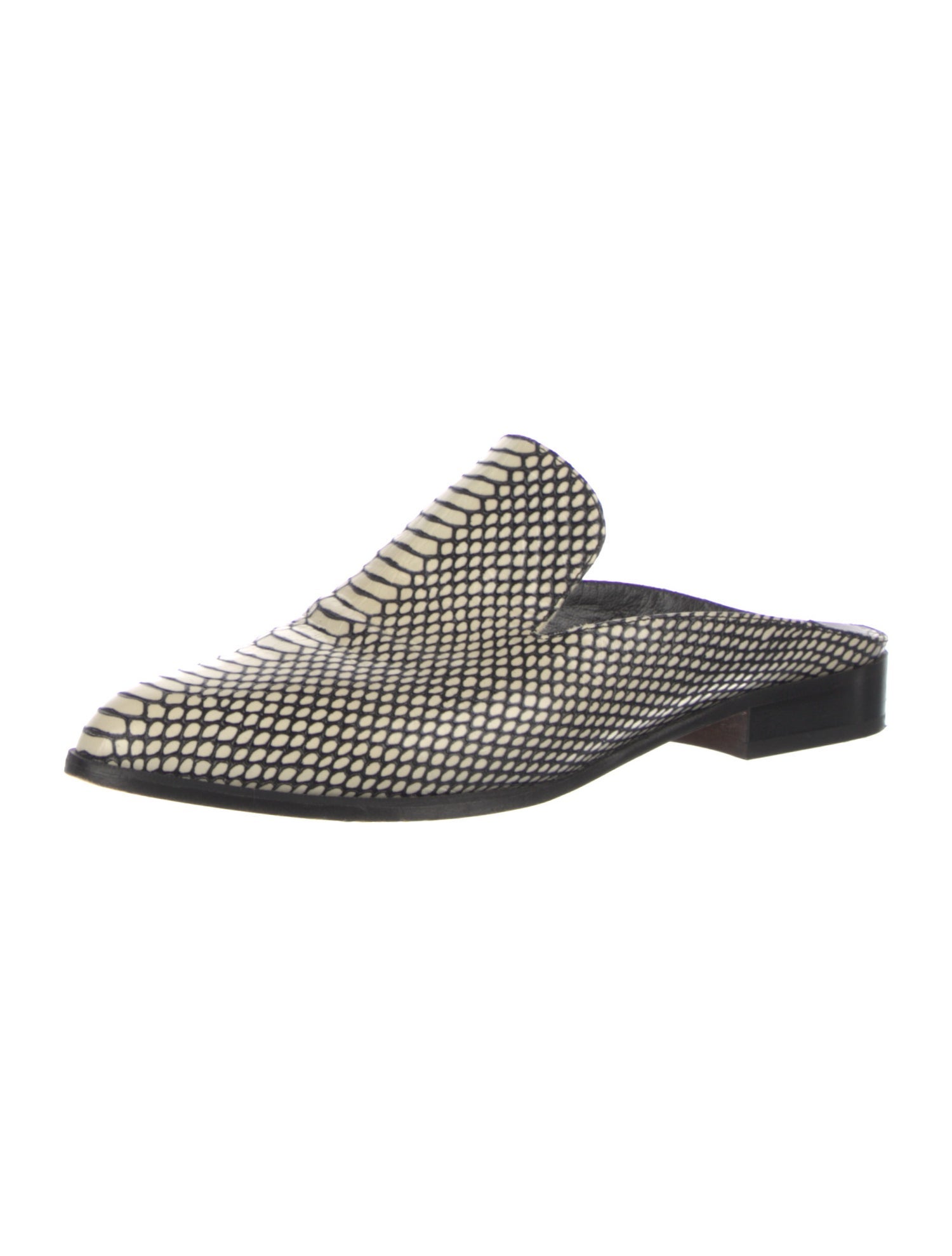 Robert Clergerie Leather Polka Dot Print Mules