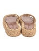 Robert Clergerie Straw Animal Print Espadrilles