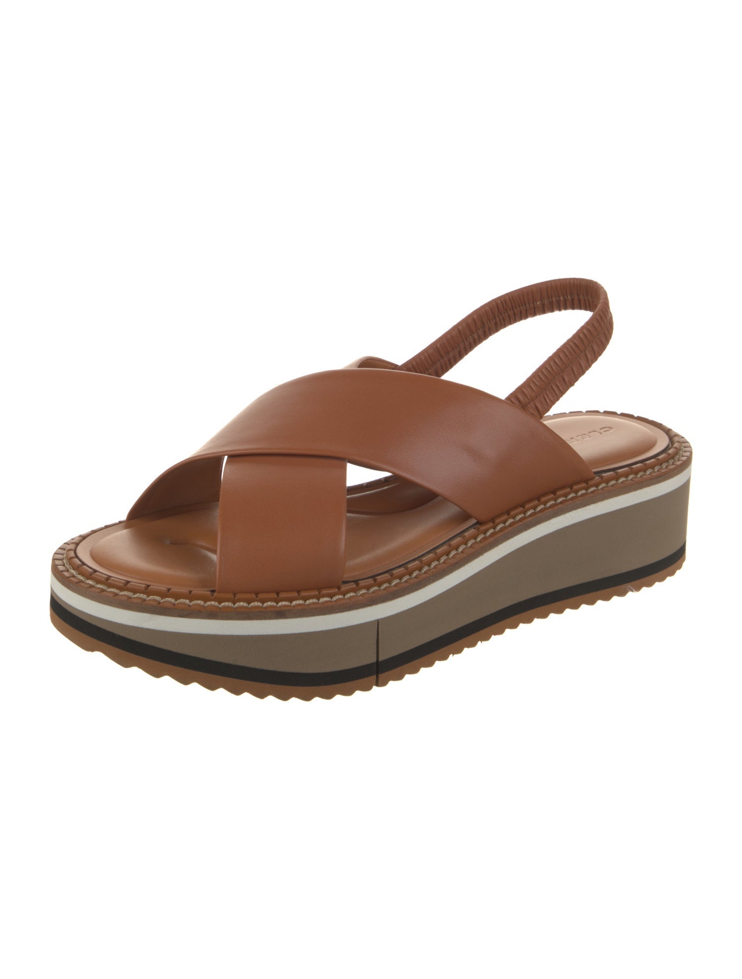 Robert Clergerie Leather Slingback Sandals