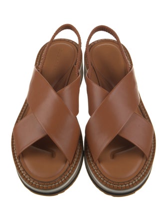 Robert Clergerie Leather Slingback Sandals