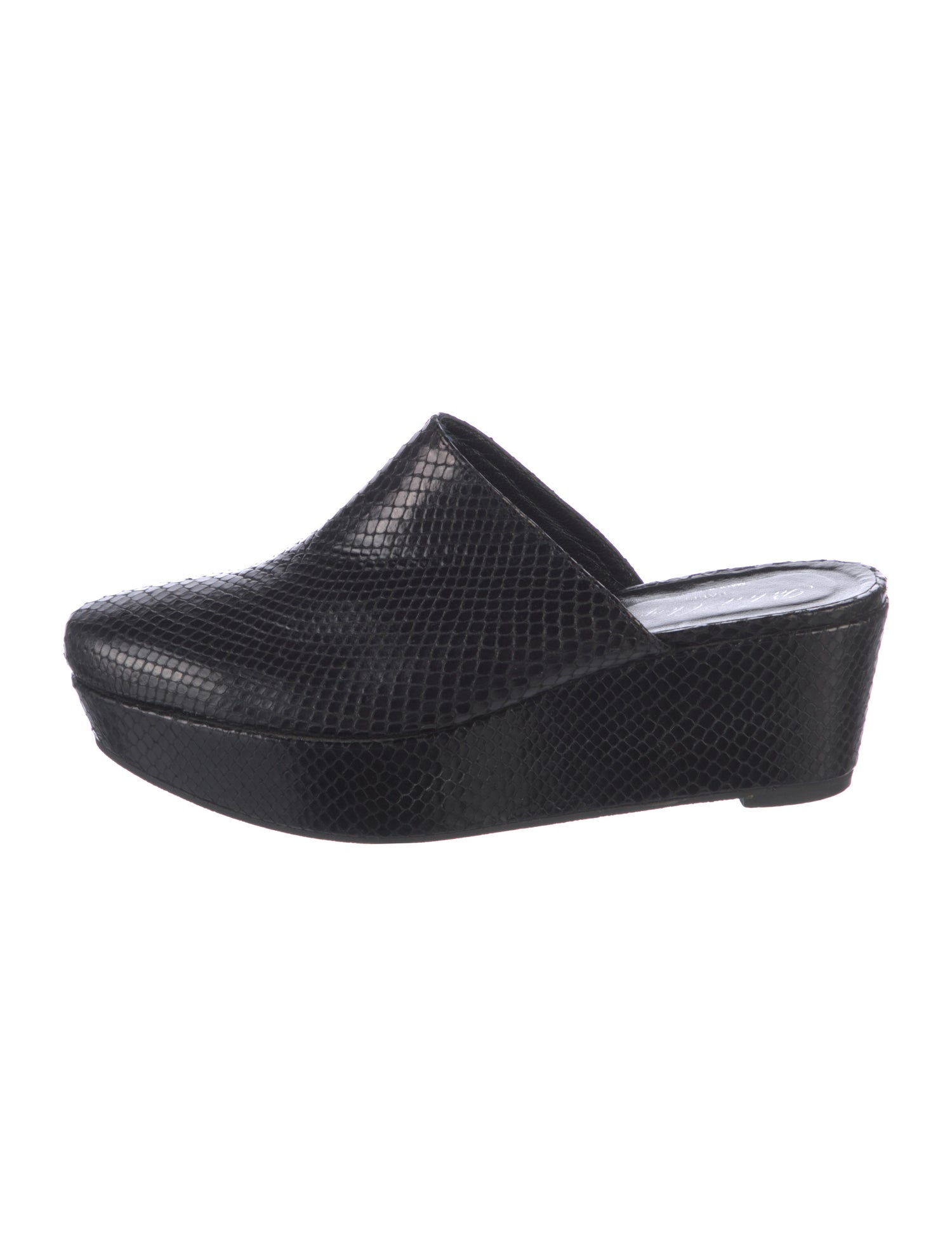 Robert Clergerie Snakeskin Mules