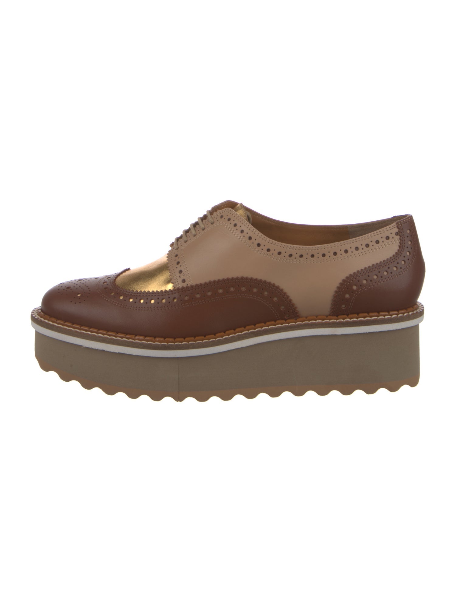 Robert Clergerie Leather Eyelet Trim Oxfords