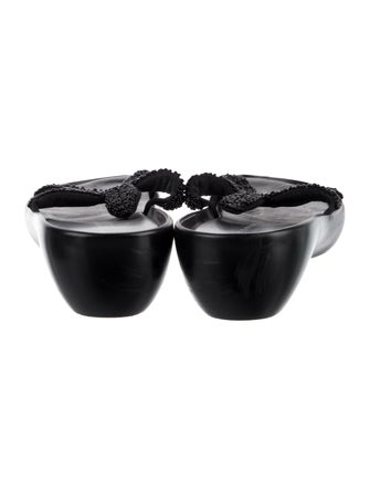 Robert Clergerie Leather Beaded Accents Flats