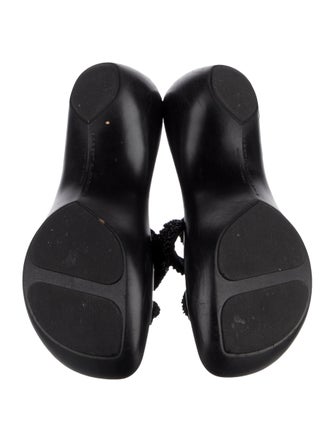 Robert Clergerie Leather Beaded Accents Flats