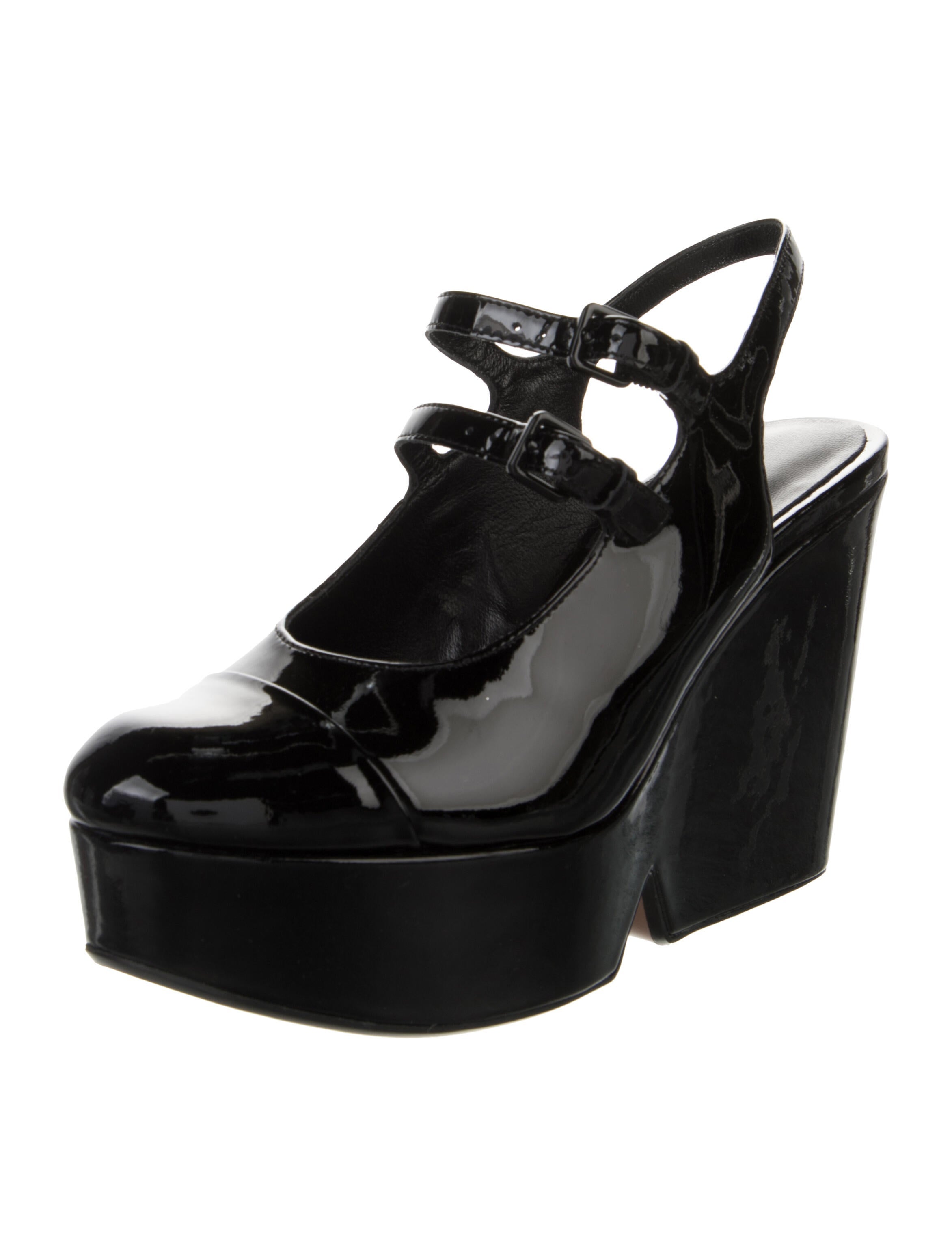 Robert Clergerie Patent Leather Slingback Pumps