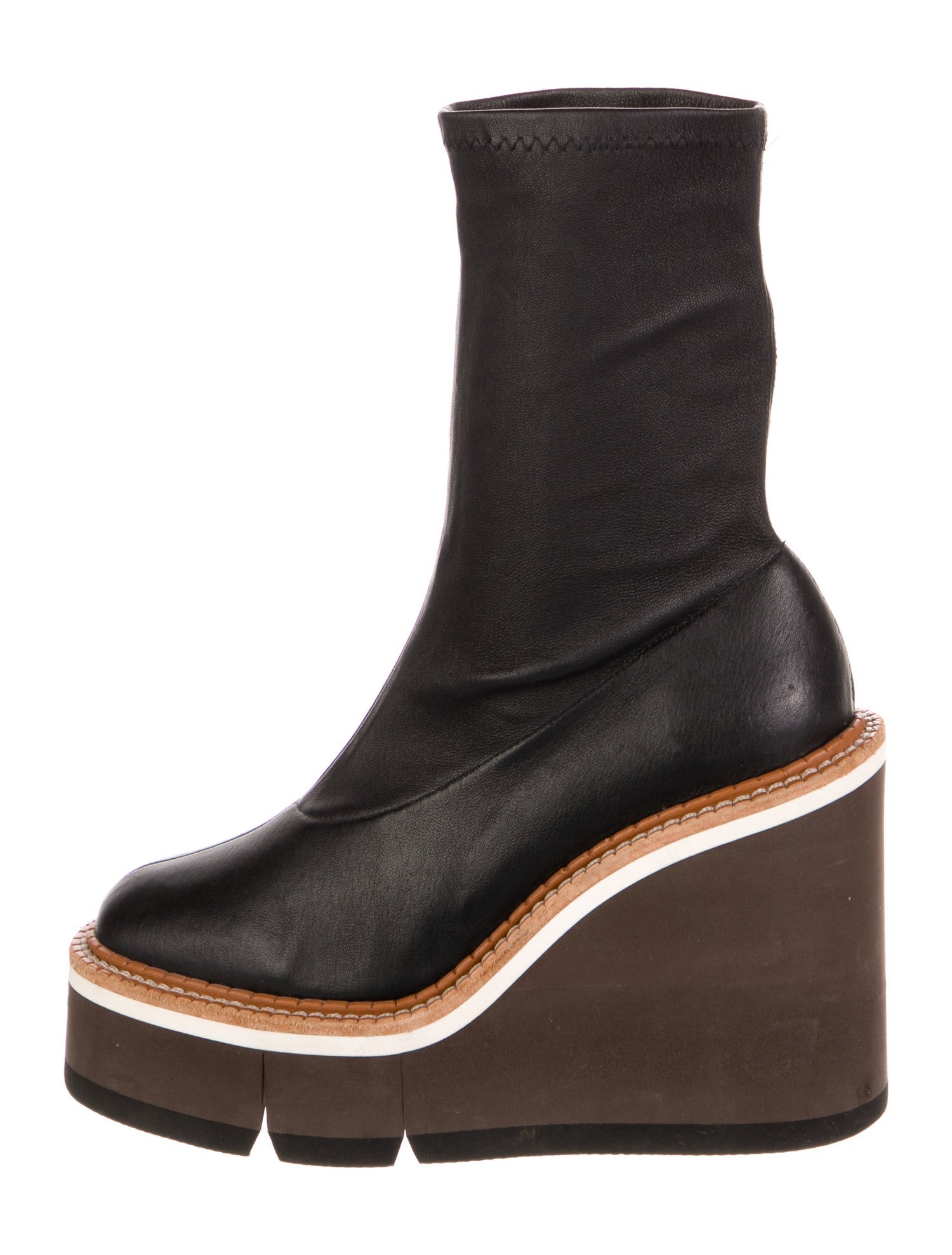 Robert Clergerie Leather Sock Boots