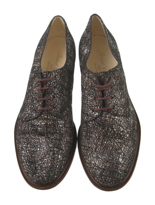 Robert Clergerie Leather Animal Print Oxfords