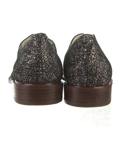 Robert Clergerie Leather Animal Print Oxfords