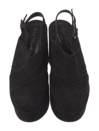 Robert Clergerie Suede Slingback Pumps