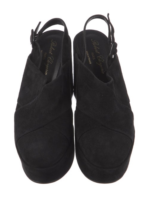 Robert Clergerie Suede Slingback Pumps
