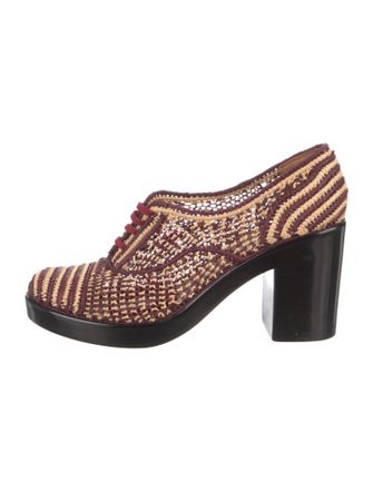 Robert Clergerie Raffia Printed Pumps