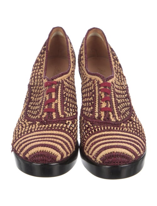 Robert Clergerie Raffia Printed Pumps