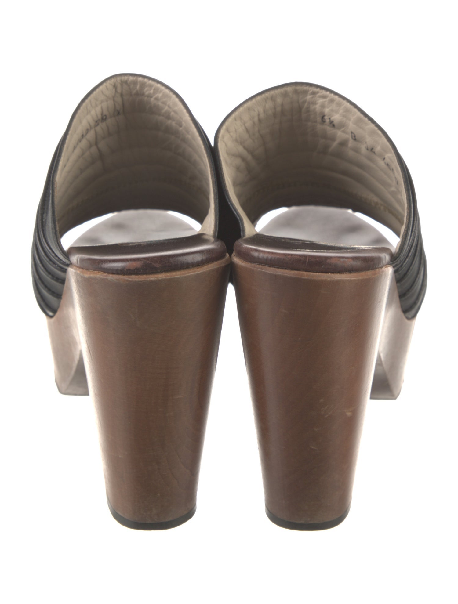 Robert Clergerie Leather Colorblock Pattern Mules