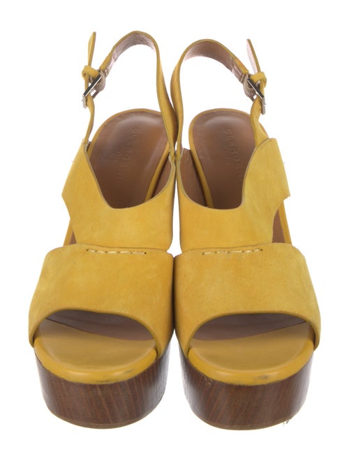 Robert Clergerie Suede Leather Trim Embellishment Slingback Sandals