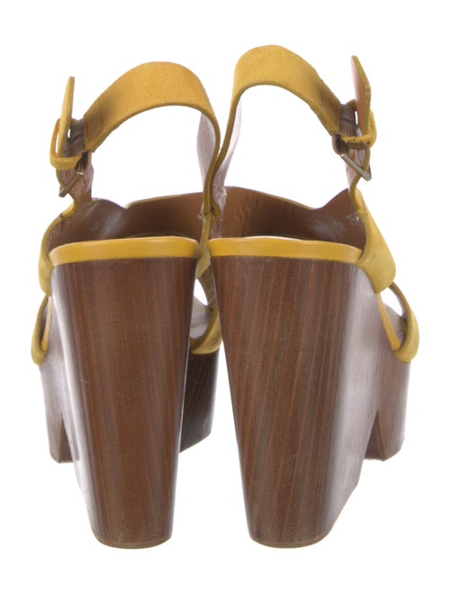 Robert Clergerie Suede Leather Trim Embellishment Slingback Sandals