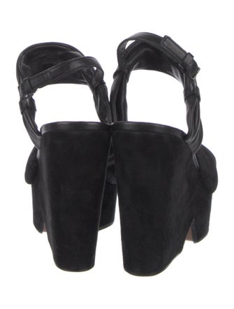 Robert Clergerie Suede Slingback Sandals