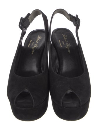 Robert Clergerie Suede Slingback Pumps