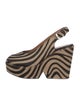 Robert Clergerie Ponyhair Animal Print Slingback Pumps