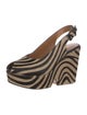 Robert Clergerie Ponyhair Animal Print Slingback Pumps