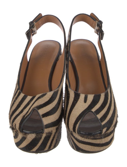 Robert Clergerie Ponyhair Animal Print Slingback Pumps