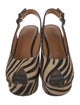 Robert Clergerie Ponyhair Animal Print Slingback Pumps