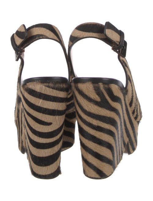 Robert Clergerie Ponyhair Animal Print Slingback Pumps