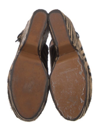 Robert Clergerie Ponyhair Animal Print Slingback Pumps