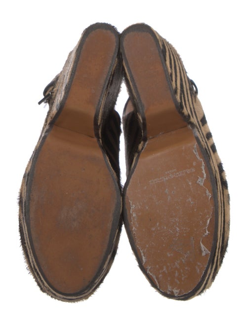 Robert Clergerie Ponyhair Animal Print Slingback Pumps