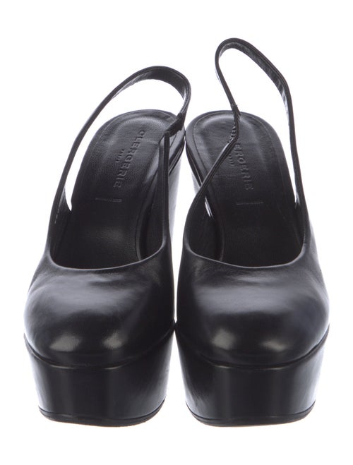 Robert Clergerie Leather Slingback Pumps