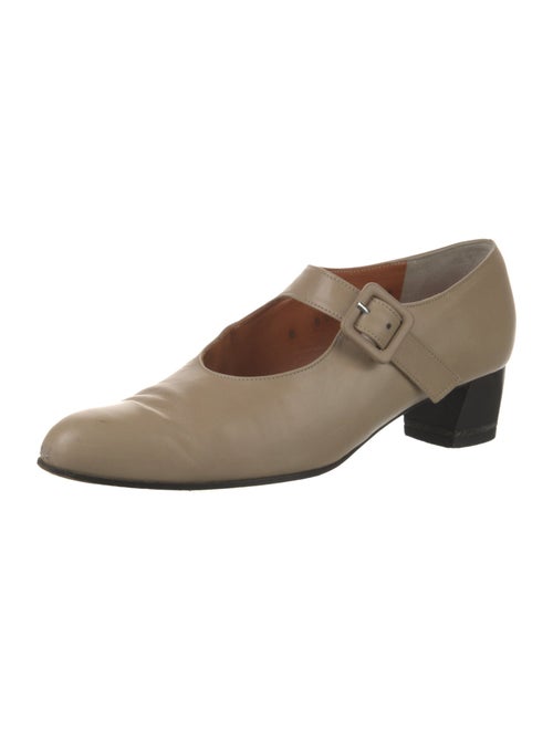 Robert Clergerie Leather Mary Jane Flats