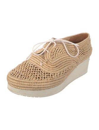 Robert Clergerie Straw Mesh Accents Oxfords