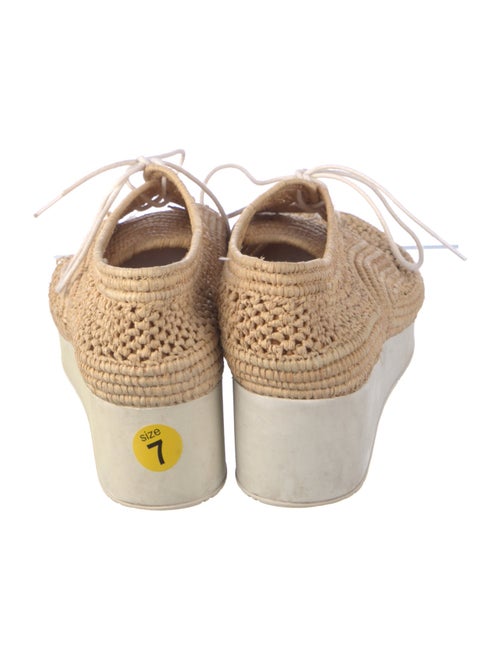 Robert Clergerie Straw Mesh Accents Oxfords