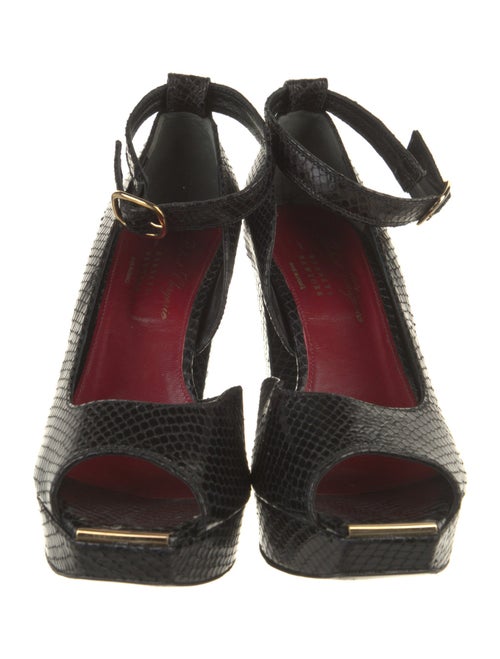 Robert Clergerie Snakeskin D'Orsay Pumps