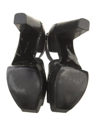 Robert Clergerie Snakeskin D'Orsay Pumps