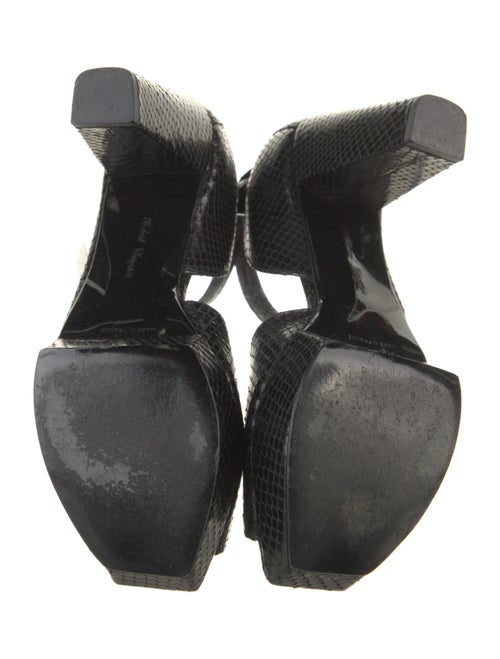 Robert Clergerie Snakeskin D'Orsay Pumps