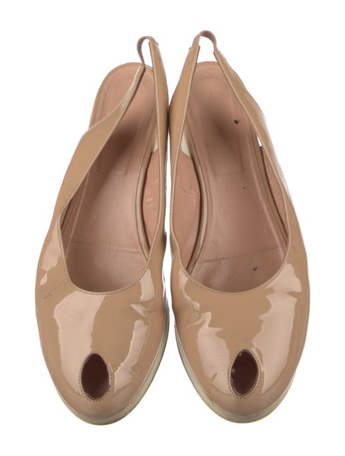 Robert Clergerie Patent Leather Slingback Flats