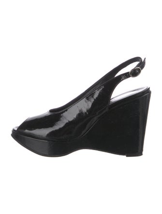 Robert Clergerie Patent Leather Slingback Pumps