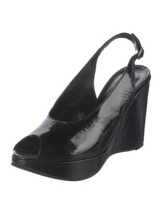 Robert Clergerie Patent Leather Slingback Pumps