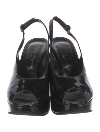 Robert Clergerie Patent Leather Slingback Pumps