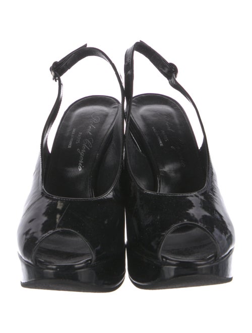 Robert Clergerie Patent Leather Slingback Pumps