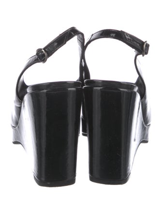 Robert Clergerie Patent Leather Slingback Pumps