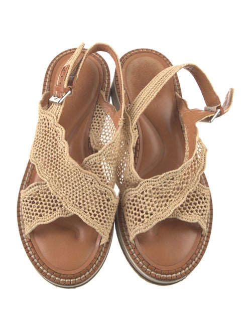 Robert Clergerie Straw Slingback Sandals