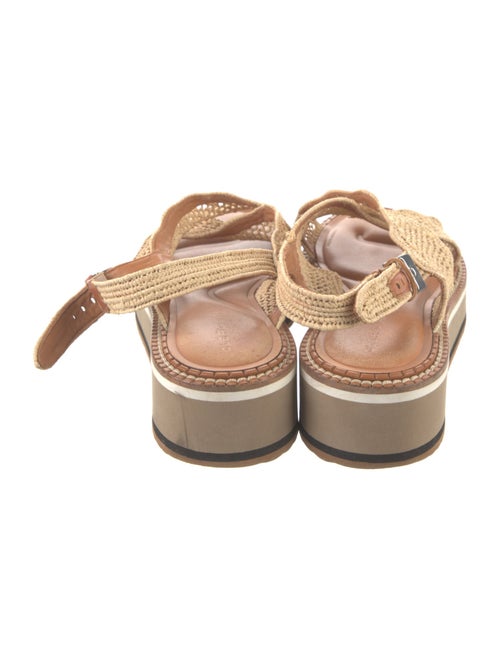 Robert Clergerie Straw Slingback Sandals