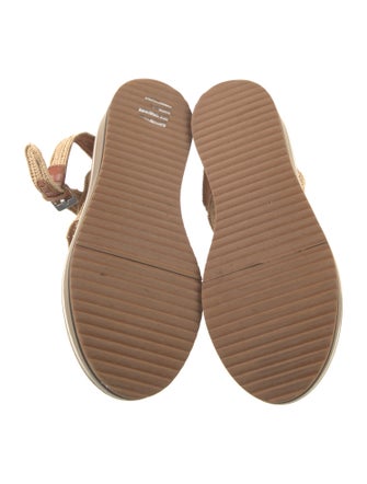 Robert Clergerie Straw Slingback Sandals