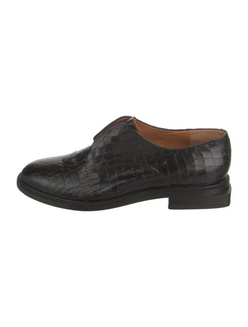 Robert Clergerie Embossed Leather Animal Print Oxfords