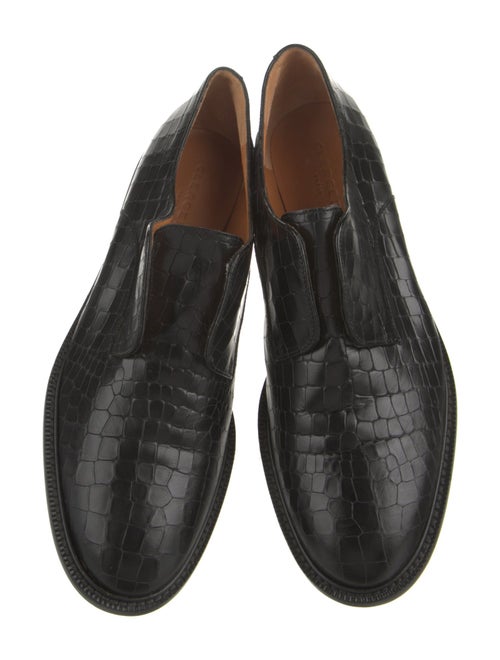 Robert Clergerie Embossed Leather Animal Print Oxfords