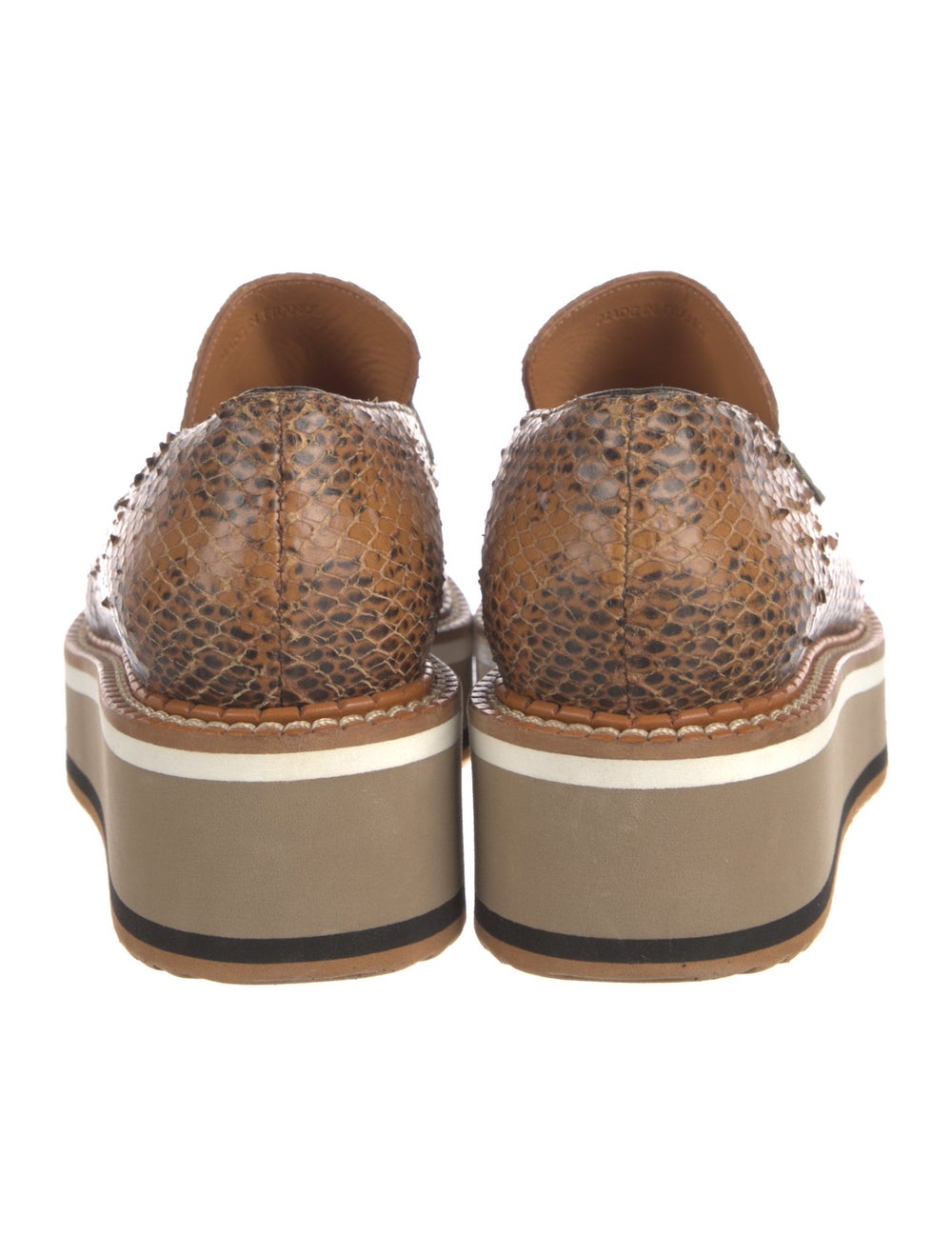 Robert Clergerie Python Mules Neutrals Animal Pri… - image 4