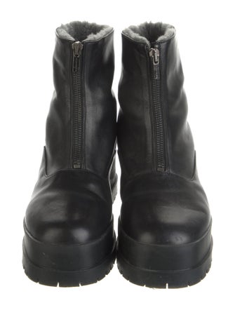 Robert Clergerie Leather Fur Trim Boots